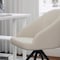 Martha Stewart Sora Upholstered Stationary Office Chair in White/Oil Rubbed Bronze CH-222119-WH-BK-MS - alternate 4